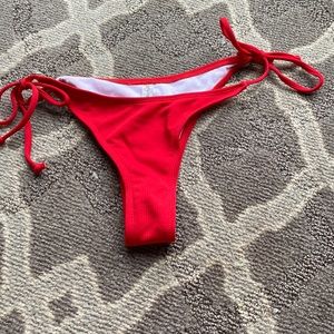 New never worn red Zaful string bikini bottom